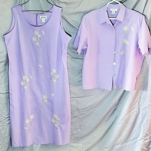 AKC CASUAL ANKLE LENGTH DRESS WITH TUNIC (1X)